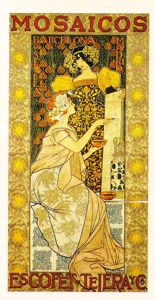 Mosaicos Escofet dibujo Alexandre de Riquer